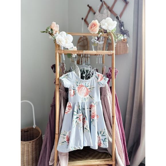 EUC Fair Felix Rose Print Soft Twirl Dress 18-24mths - Picture 1 of 3